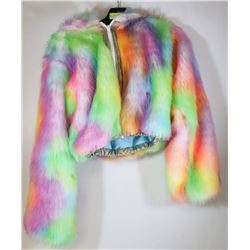 RAINBOW BOLERO FUZZY JACKET - SMALL/MEDIUM