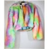 Image 1 : RAINBOW BOLERO FUZZY JACKET - SMALL/MEDIUM