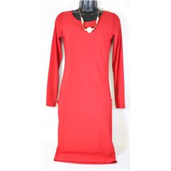 LADIES LONG SLEEVE BACKLESS DRESS - SIZE SMALL