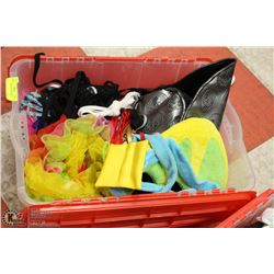 BIN OF MISC COSTUME ITEMS