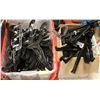 Image 1 : BIN OF RETAIL HANGERS WITH BOX OF METAL PEGS