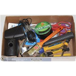 FLAT OF MISC TOOLS AND HARDWARE