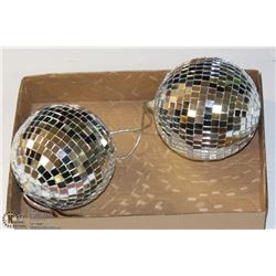 LOT OF TWO 18" DIAMETER DISCO BALLS