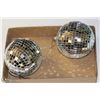 Image 1 : LOT OF TWO 18" DIAMETER DISCO BALLS