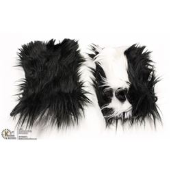 FURRY GLOVES - SKUNK STYLE
