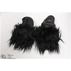 FURRY GLOVES - BLACK BEAR STYLE