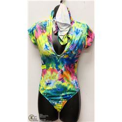 TYE DYE BODY SUIT WITH HOOD - SIZE SM/MED
