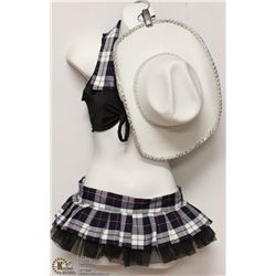 4 PC COWGIRL COSTUME - SIZE SMALL