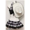 Image 1 : 4 PC COWGIRL COSTUME - SIZE SMALL