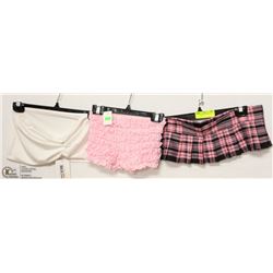 3 PC PINK & WHITE SCHOOLGIRL SET - SIZE SM/MED
