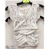 Image 1 : WHITE & SILVER DANCE TOP & BOTTOMS - SZ SM/MED