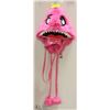 Image 1 : SHORT PINK HAT WITH MONSTER FACE