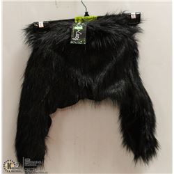 SHORT BLACK FUZZY HAT