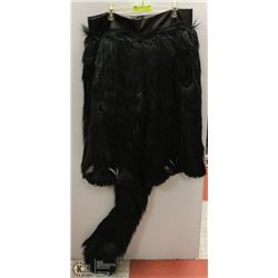 MENS BLACK FUZZY SHORTS W/ LONG TAIL