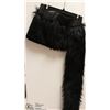 Image 1 : BLACK FUZZY MINI SKIRT WITH LONG TAIL - SIZE LARGE