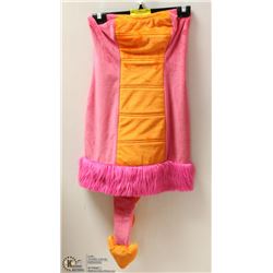 FUZZY PINK DRAGON DRESS COSTUME - SIZE SMALL