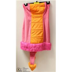 FUZZY PINK DRAGON DRESS COSTUME - SIZE SMALL