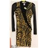 Image 1 : LADIES DRESS WITH SHEER LONG SLEEVES - SIZE SMALL