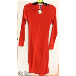 LADIES LONG SLEEVE BACKLESS DRESS - SIZE LARGE
