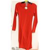 Image 1 : LADIES LONG SLEEVE BACKLESS DRESS - SIZE LARGE