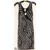 Image 1 : LADIES BLACK & WHITE SPARKLE V-NECK DRESS - SZ MED