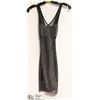 Image 1 : LADIES BLK/SLVR SHIMMER SLEEVELESS DRESS - SZ MED