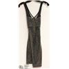 Image 1 : LADIES BLK/SLVR SHIMMER SLEEVELESS DRESS - SZ LRG