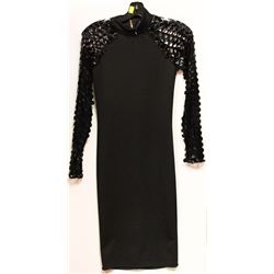 SEXY BLACK DRESS WITH HOLE-Y ARMS - MED