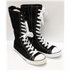 Image 1 : BLACK CANVAS MID CALF HIGH TOP - SIZE 6