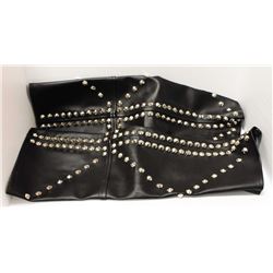 VINYL STUDDED LEG WARMERS