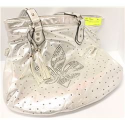 FLEUR DE LUIS METALLIC SILVER TOTE