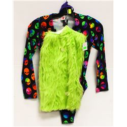 LACE UP FRONT ALIEN ROMPER WITH LEG WARMERS