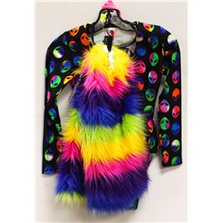 LACE UP FRONT ALIEN ROMPER WITH LEG WARMERS