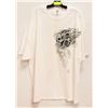 Image 1 : WHITE MENS "FLAMING SKULL" TSHIRT - SIZE 3XL
