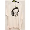 Image 1 : WHITE MENS "HEADPHONES" TSHIRT - SIZE XL