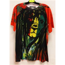 RASTA LION MENS TSHIRT - SIZE LARGE