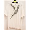 Image 1 : WHITE CHAIN W/CROSS DESIGN MENS TSHIRT - SIZE XL