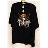 Image 1 : BLACK RASTA SKELETON MENS TSHIRT - SIZE 3XL