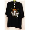 Image 1 : BLACK RASTA SKELETON MENS TSHIRT - SIZE 2XL