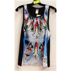 BLACK "ROCKETS" MENS TANK TOP - SIZE LARGE