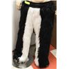 Image 1 : MENS FUZZY BLACK AND WHITE LONG PANTS