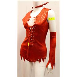 3 PCE DEVIL MISTRESS COSTUME - SIZE SM/MED