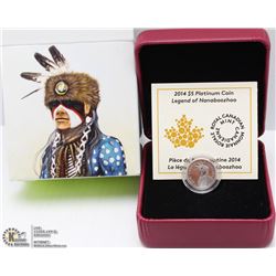 74) RCM 2014 $5 PURE PLATINUM COIN. A CANADIAN