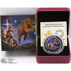 78) RCM 2015 $25 FINE SILVER COIN-STAR CHARTS