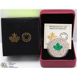 89) RCM 2014 $20 FINE SILVER COIN-MAPLE LEAF