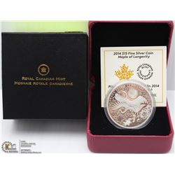 97) RCM 2014 $15 FINE SILVER COIN - MAPLE OF