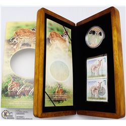 48) RCM FINE SILVER $5 PROOF COIN - WHITE-TAILED