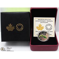 90) RCM 2014 $3 FINE SILVER COIN-ANIMAL ARCHITECTS