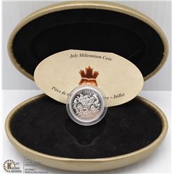 133) RCM STERLING SILVER 25CENT JULY MILLENNIUM