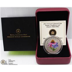 87) RCM 2013 25CENT COLOURED COIN-PURPLE